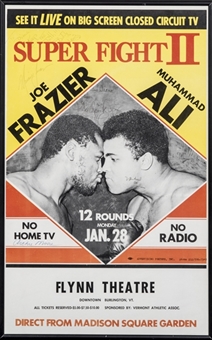 1974 Muhammad Ali and Joe Frazier Super Fight II Multi-Signed Poster With 5 Signatures Including Ali (JSA)